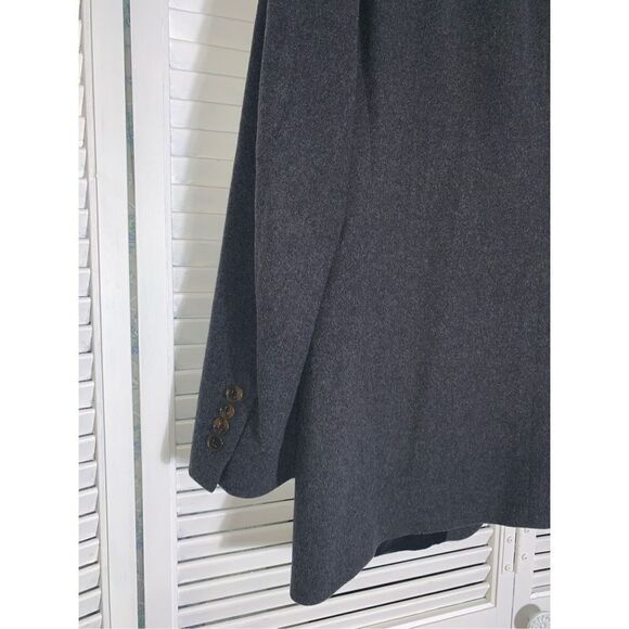 Vintage Bill BLASS Charcoal Gray Cashmere Button Down Blazer Men’s 42 - Picture 9 of 16